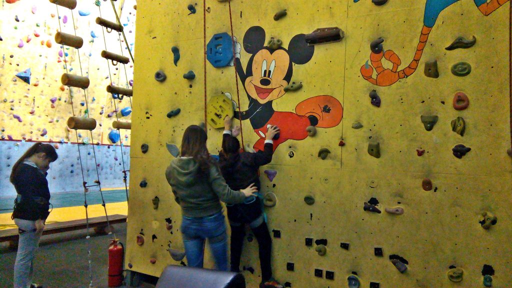 mickey-climbing